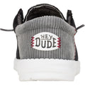 HEYDUDE Wally Funk Corduroy Textile Men's Black Boat Shoes