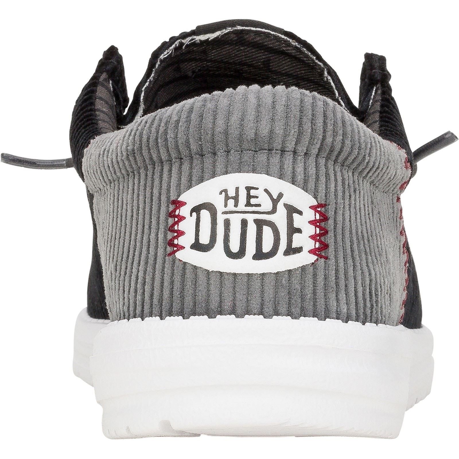 HEYDUDE Wally Funk Corduroy Textile Men's Black Shoes