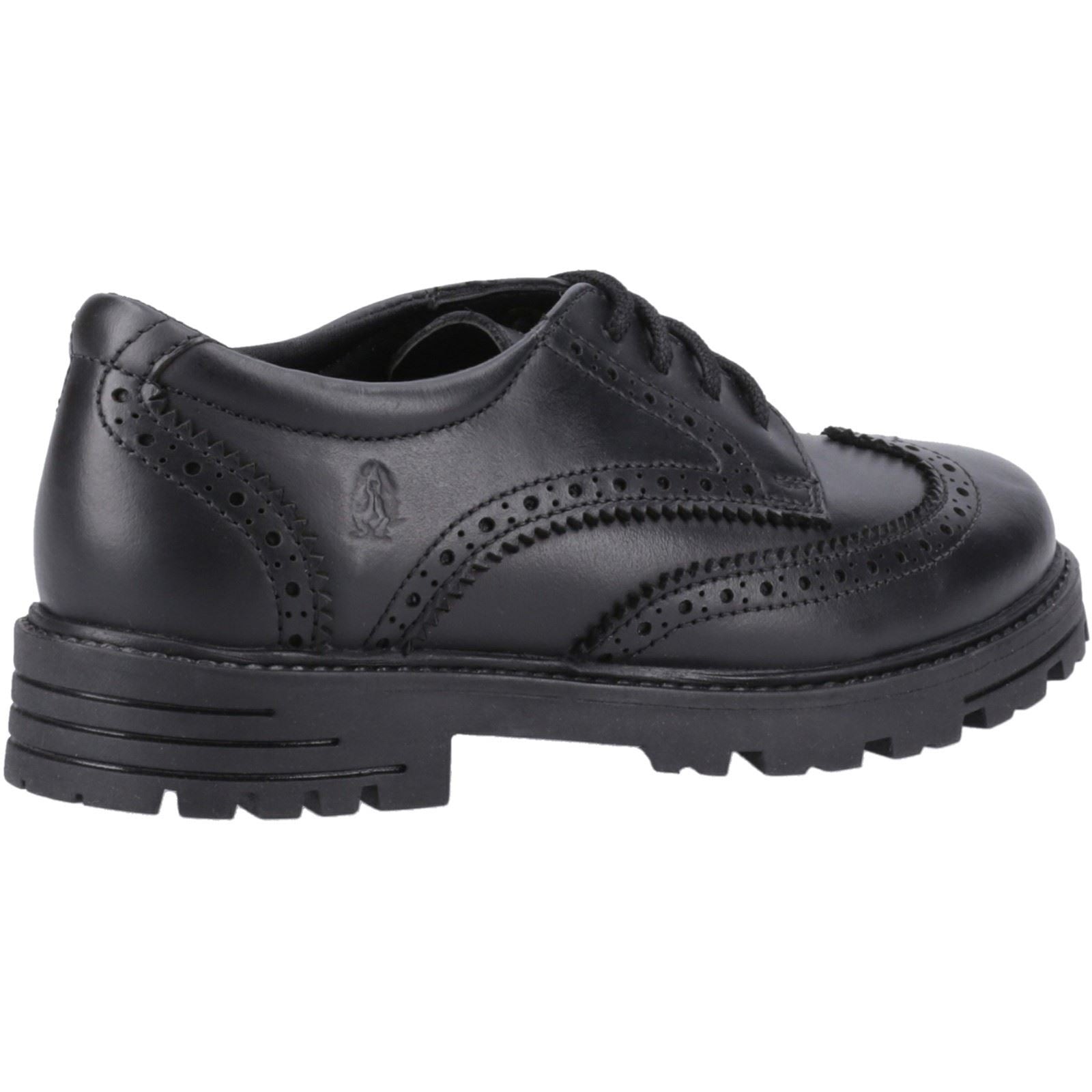 Hush Puppies Maxine Junior Leather Girls's Black Brogues
