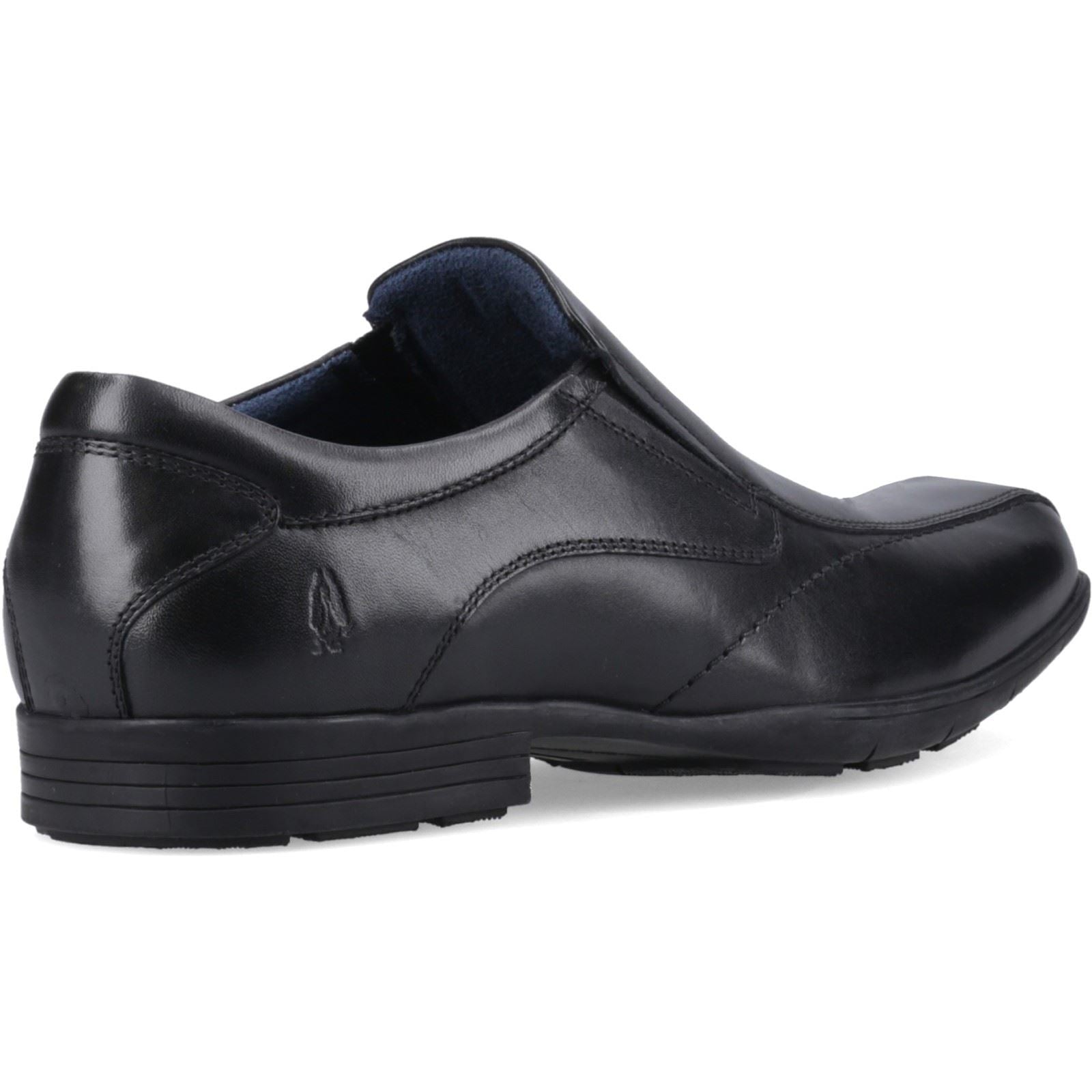 Hush Puppies Dumfries Leather Boy's Black Loafers