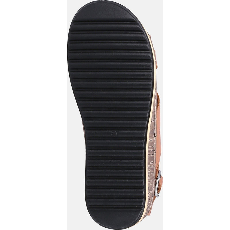 Hush Puppies Elena Leather Women's Tan Wedges