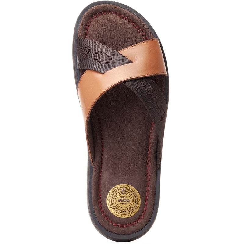Base London Webb Leather Men's Burnt Tan Sandals