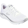 Skechers Arch Fit 2.0 Glow The Distance Textile Women's White/Silver Sneakers
