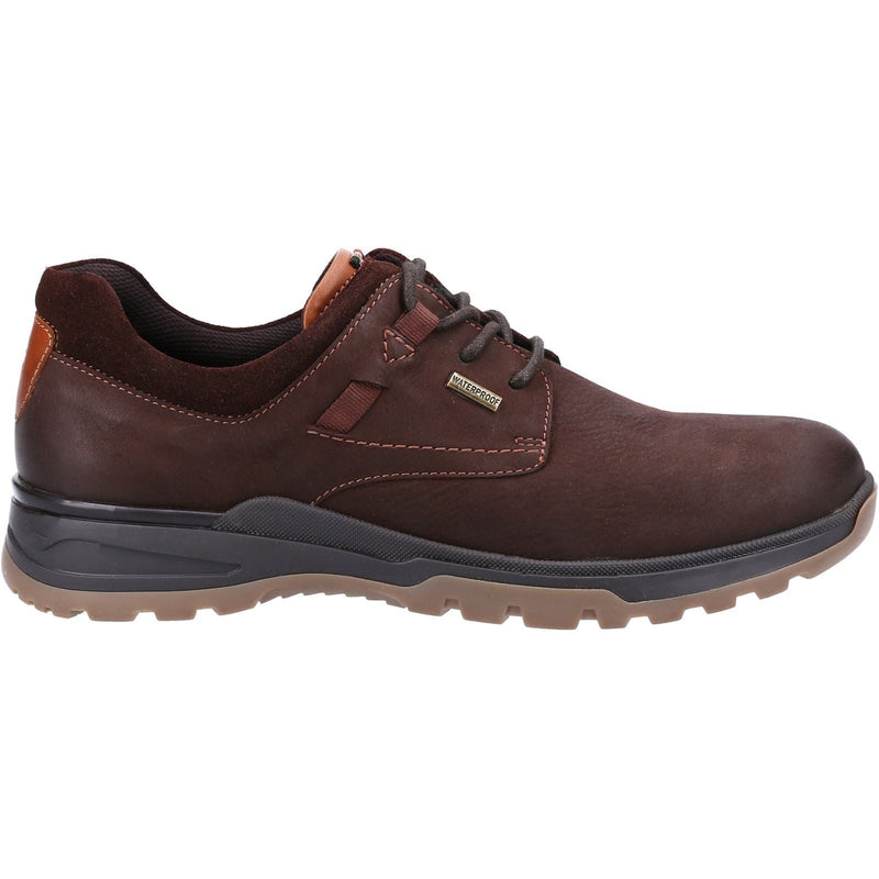 Hush Puppies Pele Leather Men's Brown Nubuck Lace-Up Shoes
