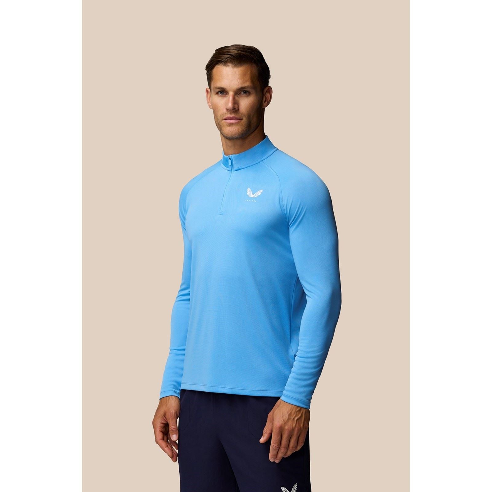 Castore Adapt Training 1/4 Zip Top Polyester Men's Blue Activewear T-Shirts