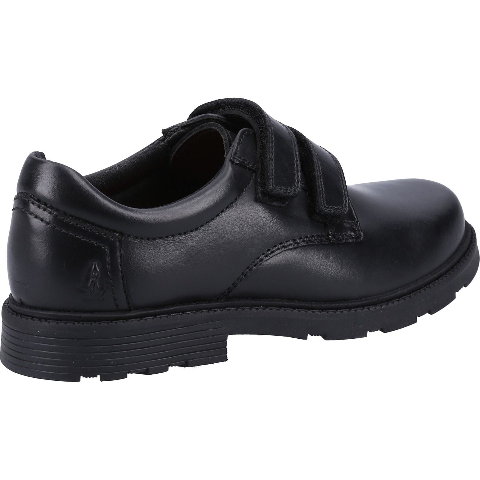 Hush Puppies Logan SNR Leather Boys's Black Shoes