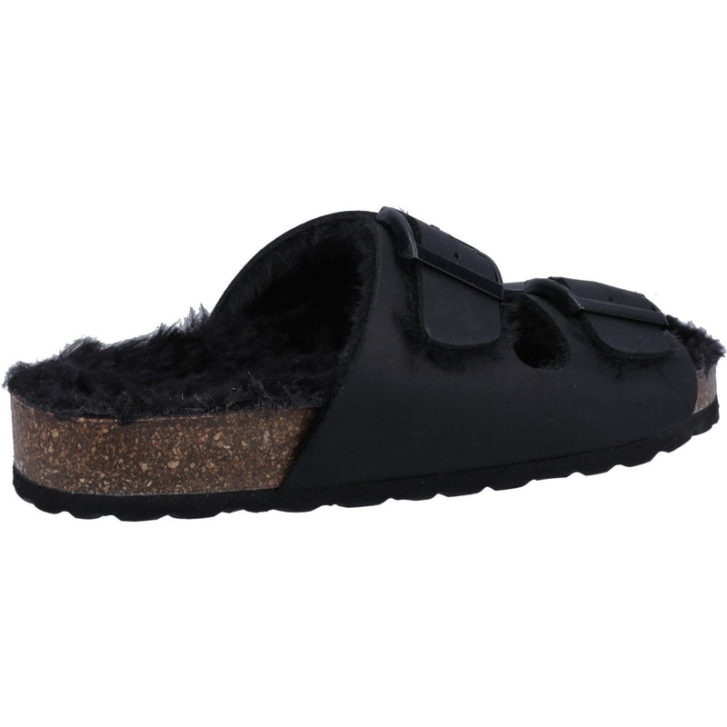 Hush Puppies Jessie Leather Women's Black Slippers