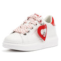 Karl Lagerfeld Kapri Valentine Pendant Leather Women's White/Red Sneakers