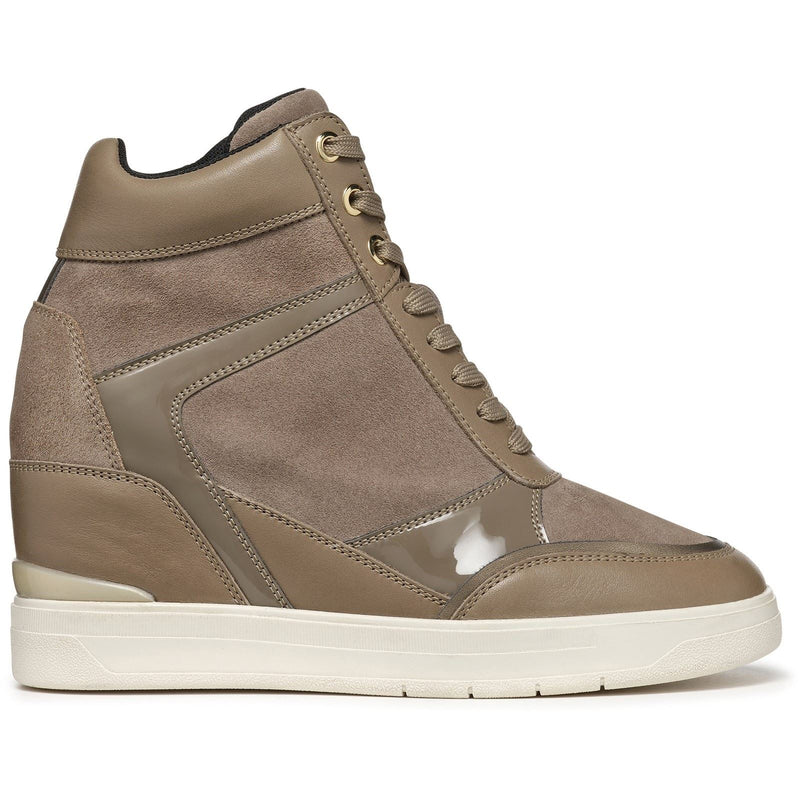 Geox D Maurica Leather Women's Dark Taupe Sneakers