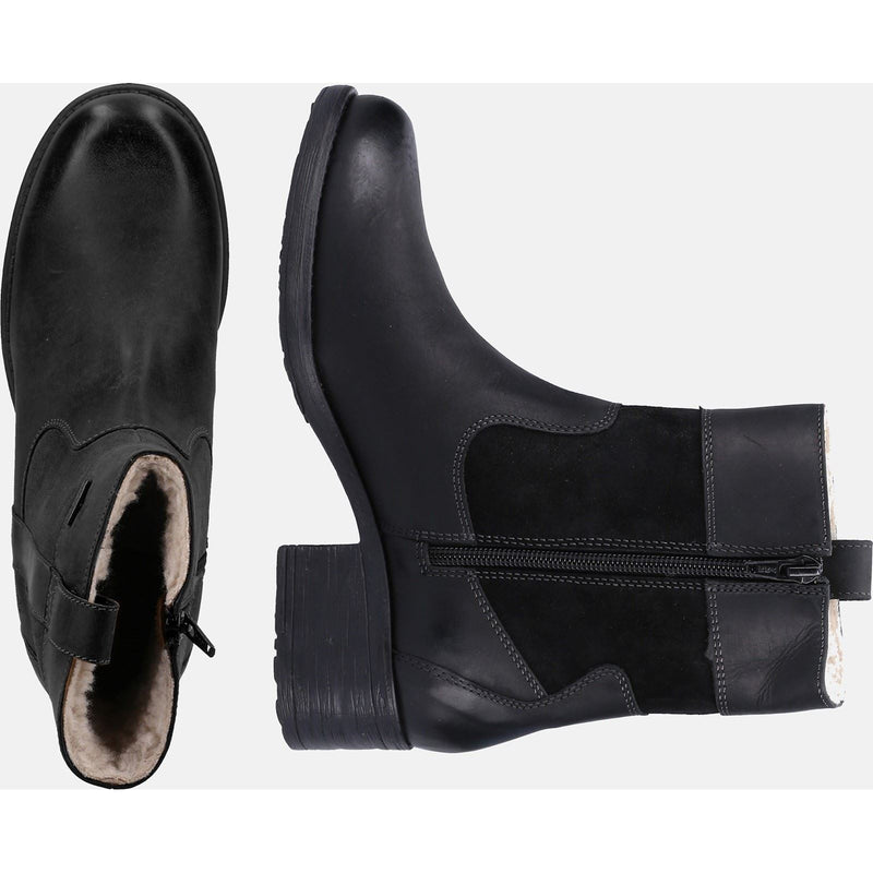 Hush Puppies Saskia Leather Women's Black Boots