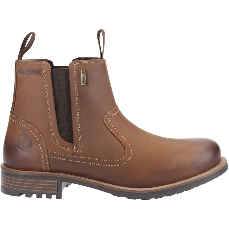 Cotswold Worcester Leather Men's Light Brown Ankle Boots