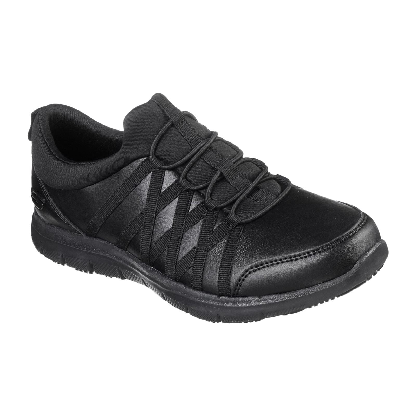Skechers Workwear Ghenter Dagsby Leather Women's Black Sneakers