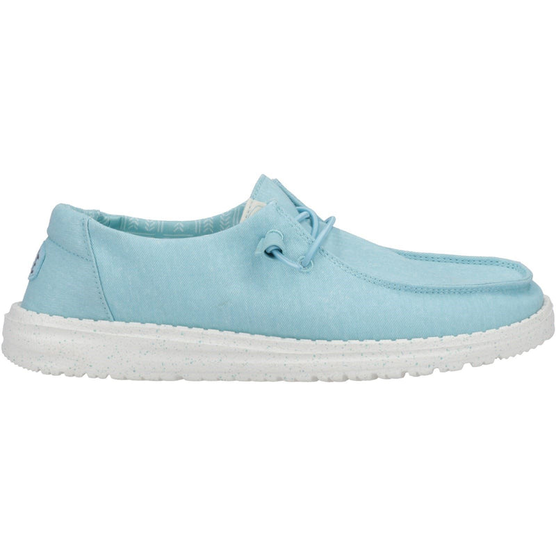 HEYDUDE Wendy Canvas 100% Cotton Women's Turquoise Shoes