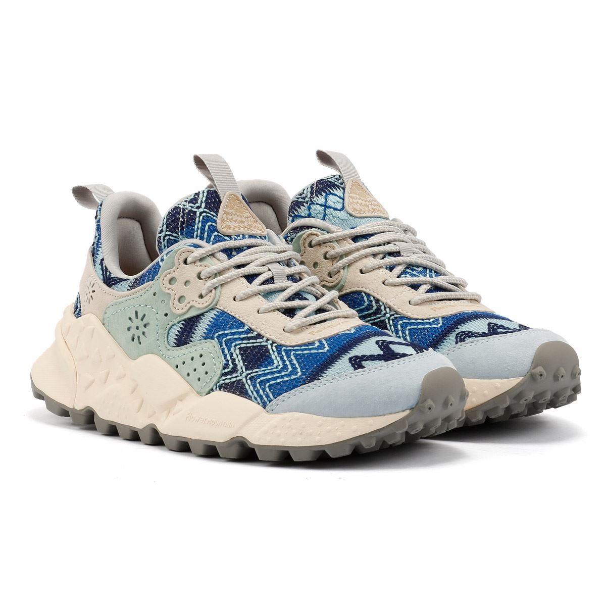 Flower Mountain Kotetsu Knit Women's Blue Aztec Sneakers