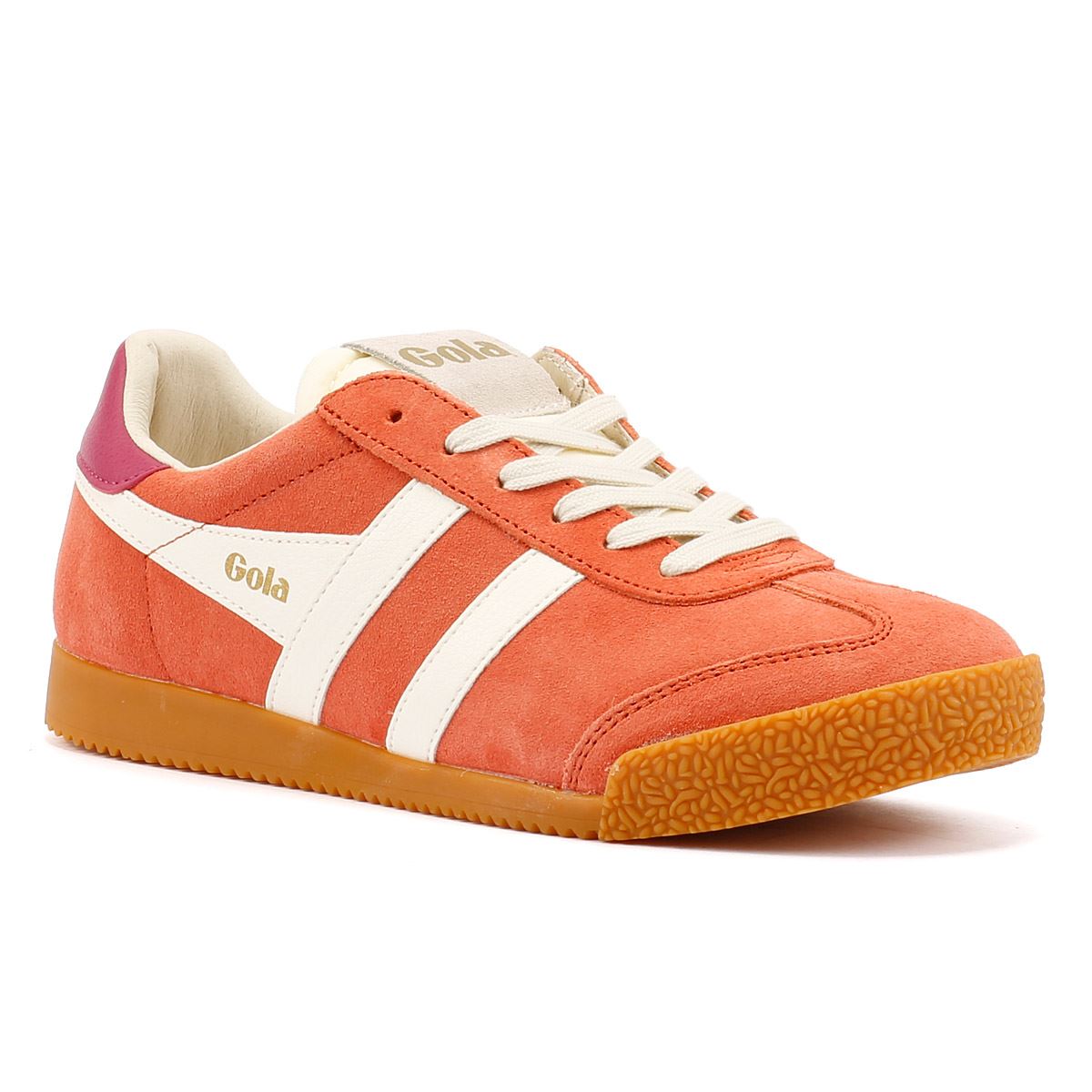 Gola Elan Suede Women's Hot Coral/Off White/ Fuchsia Sneakers