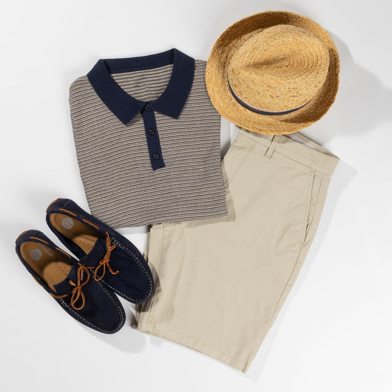 Hush Puppies Reuben Suede Men's Navy Boat Shoes