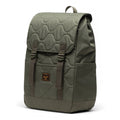 Herschel Bags Herschel Retreat Small Quilted Backpack Polyester Unisex Adults Green Backpack - One Size