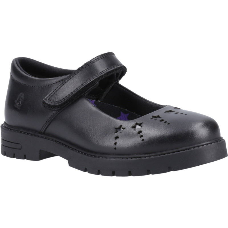 Hush Puppies Sabrina Senior Leather Girls's Black Shoes