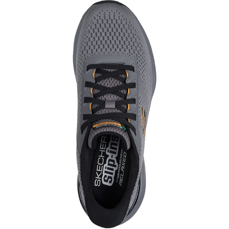 Skechers Edgeride Textile Men's Charcoal/Yellow Sneakers