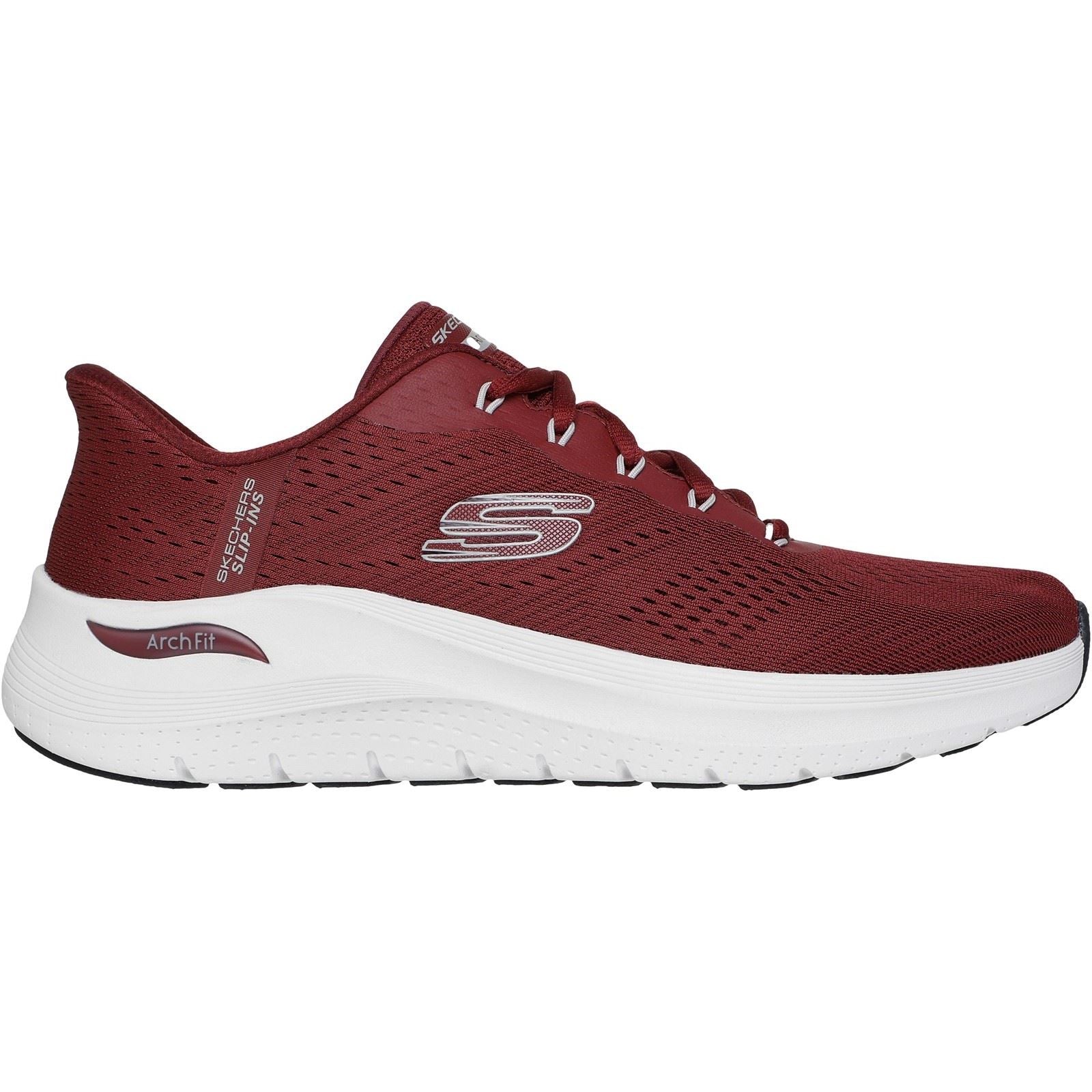 Skechers Arch Fit 2.0 Lestur Textile Men's Burgundy Sneakers