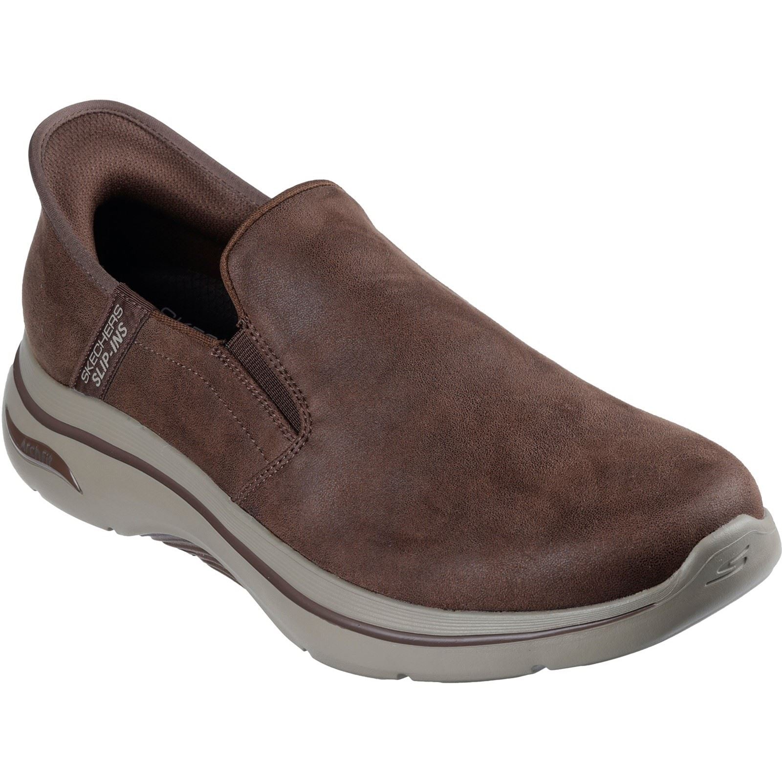 Skechers Go Walk Arch Fit 2.0 Quest Textile Men's Brown Sneakers