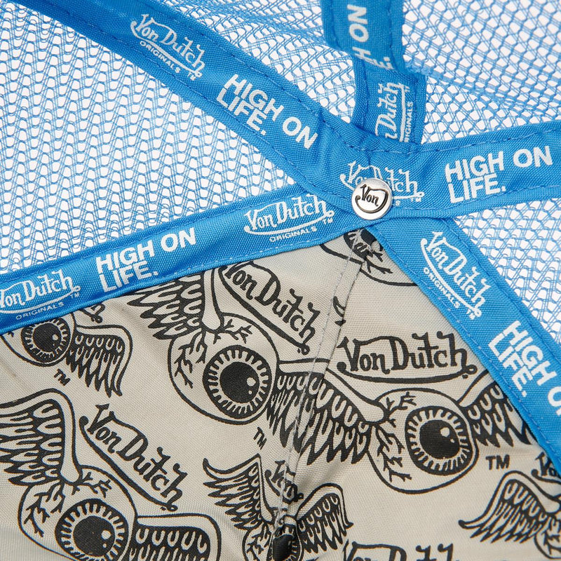 Von Dutch Trucker Tampa Cotton White / Blue Caps