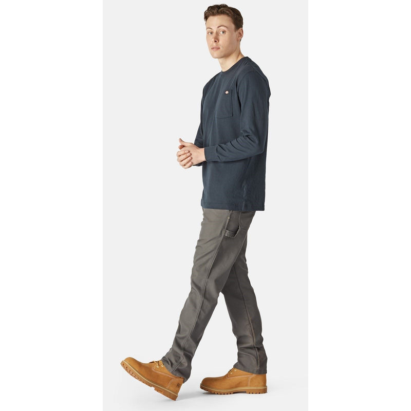 Dickies Pocket Long Sleeve Cotton Men's Blue T-Shirt