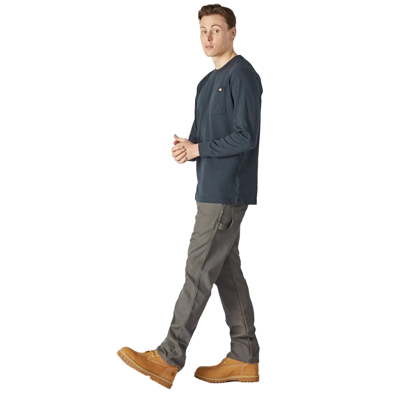 Dickies Pocket Long Sleeve Cotton Men's Blue T-Shirt