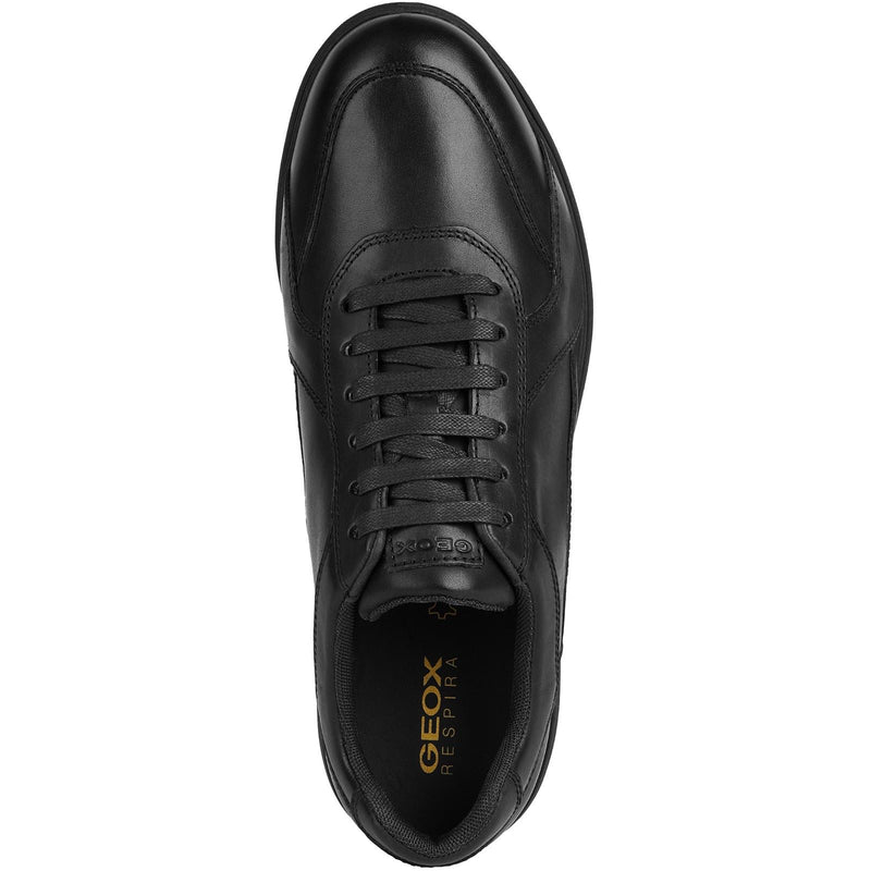 Geox U SPHERICA EC12 Leather Bovine Full Grain Men's Black Sneakers