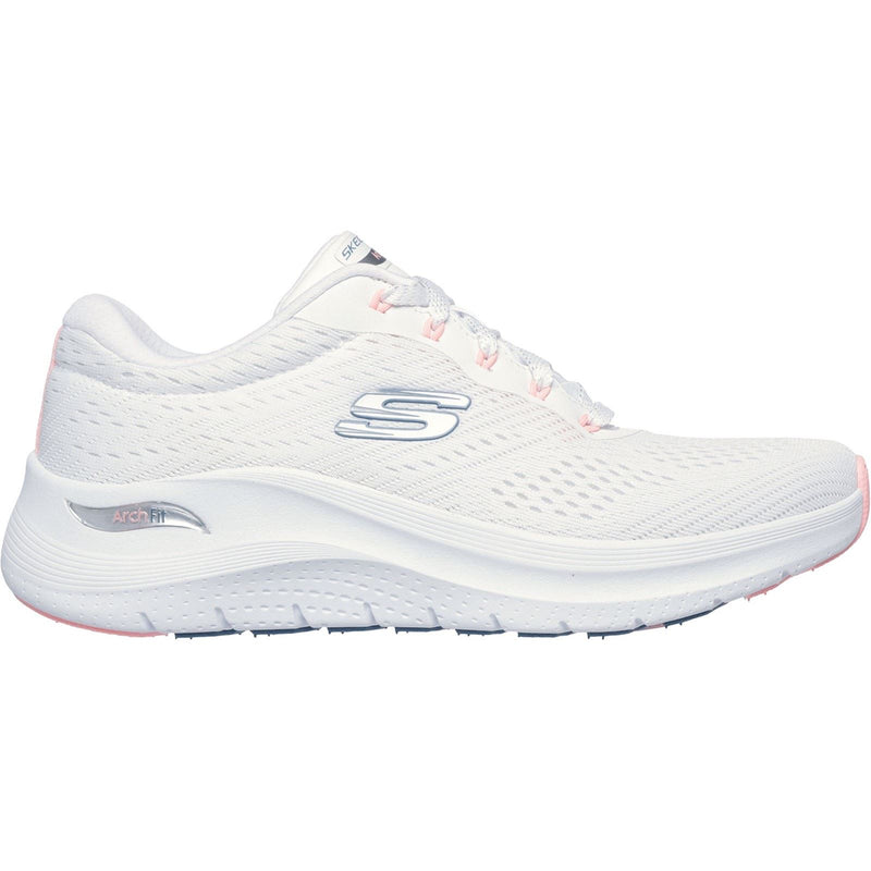 Skechers Arch Fit 2.0 - Big League Textile Women's White/Pink/Blue Sneakers