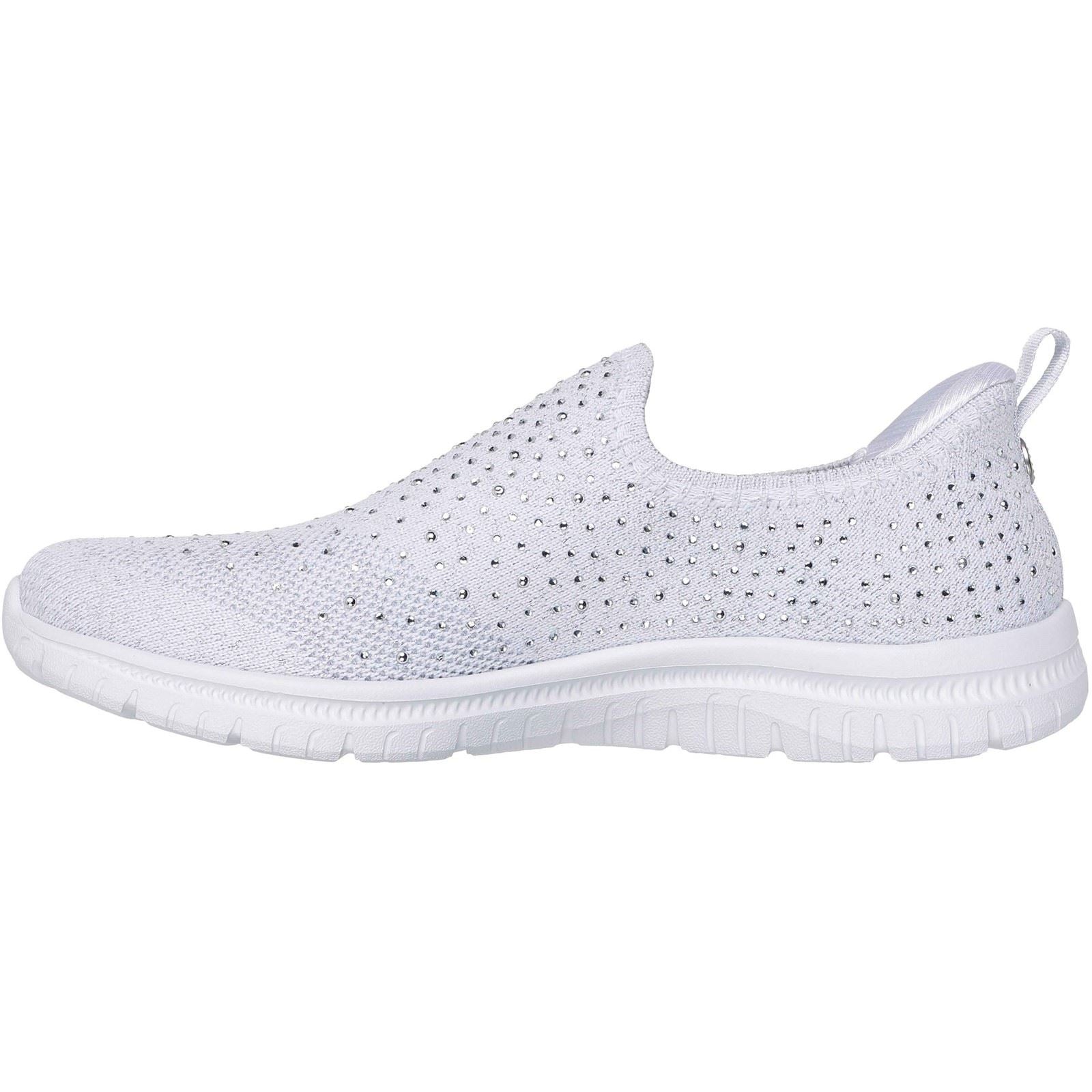 Skechers Virtue Icon Textile Women's White/Silver Standard Trainers