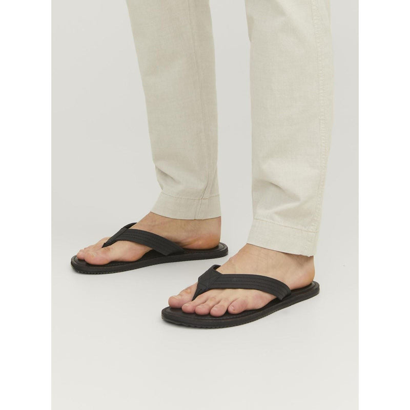 Jack & Jones Washton Leather Men's Anthracite Flip Flops