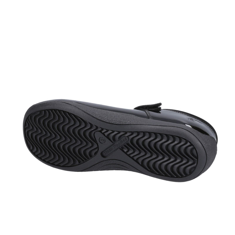 Hush Puppies Christina Patent Senior Leather Girls's Black Shoes