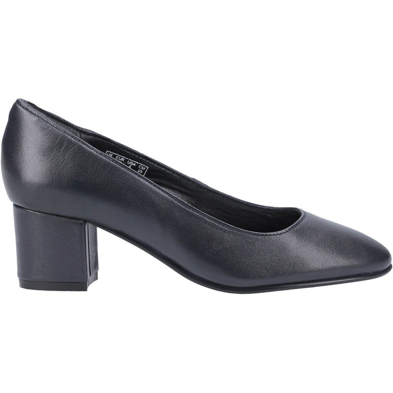 Hush Puppies Anna Leather Women's Navy Heels