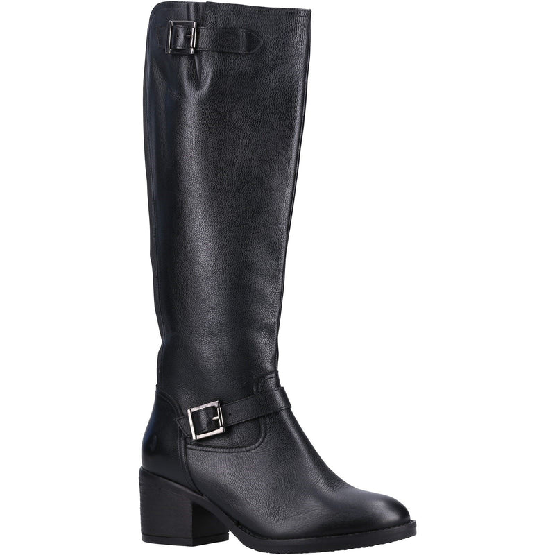 Hush Puppies Heidi Leather Women's Black Leather Boots