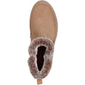 Skechers Easy Going Cool Zip! Leather Women's Tan Winter Ankle Boots