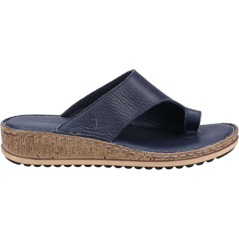 Hush Puppies Elissa Toepost Suede Women's Navy Sandals