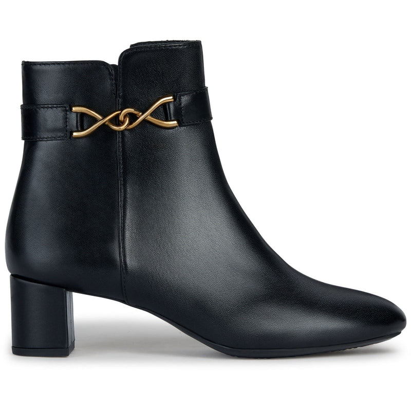 Geox D Pheby Leather Women's Black Boots