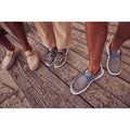 HEYDUDE Wally Coastline Canvas Men's Silver Boat Shoes