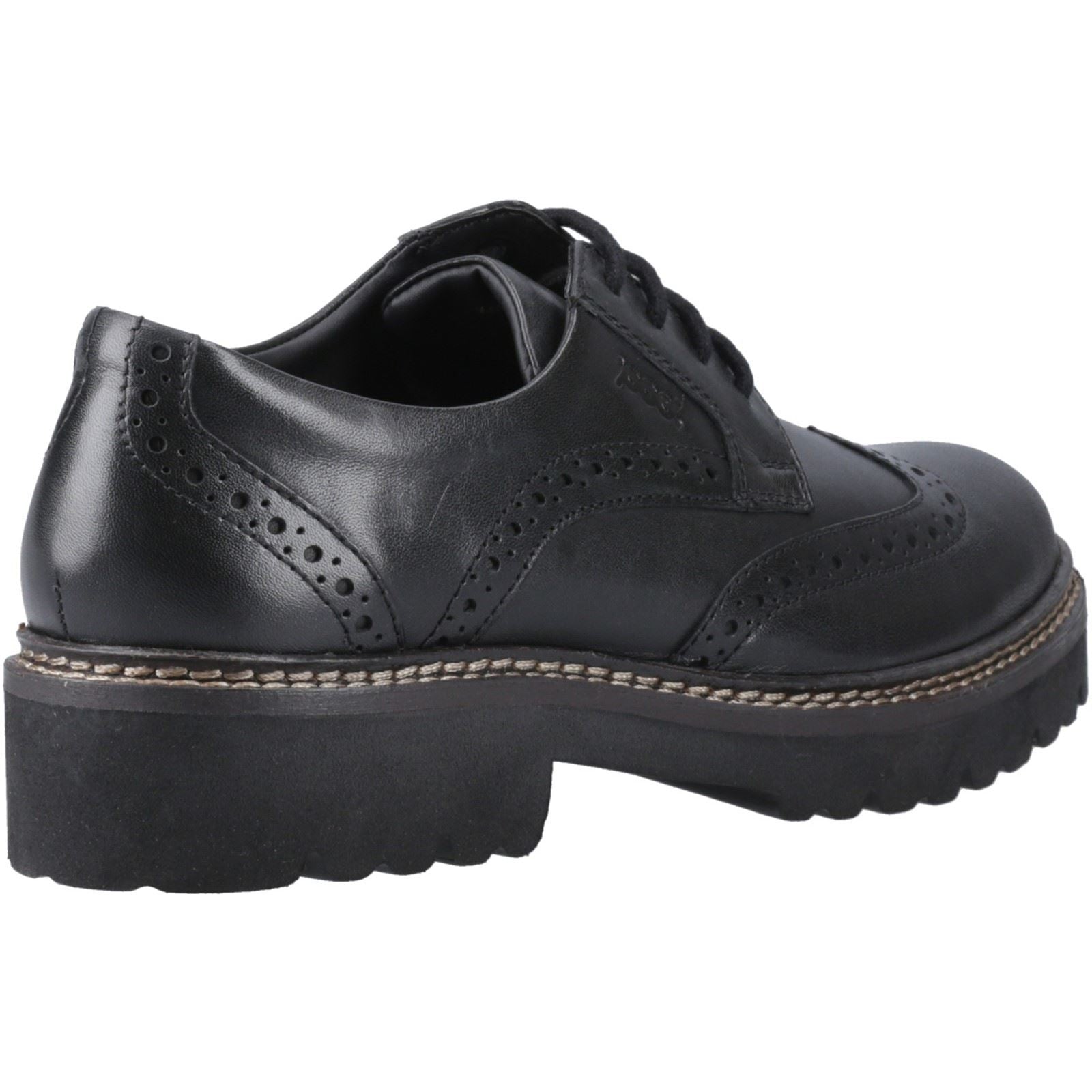 Pod Kortney Leather Women's Black Brogues Shoes