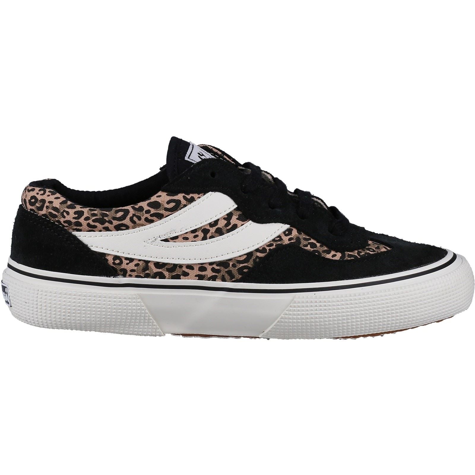 Superga 2941 Revolley Leather Women's Black/Micro Leopard Sneakers