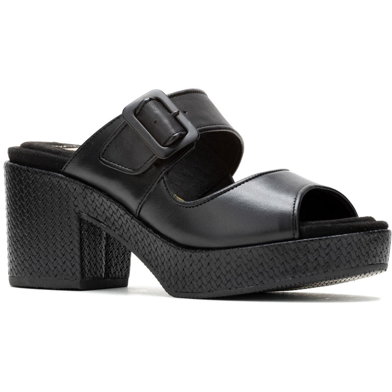 Hush Puppies Poppy Leather Women's Black Sandals