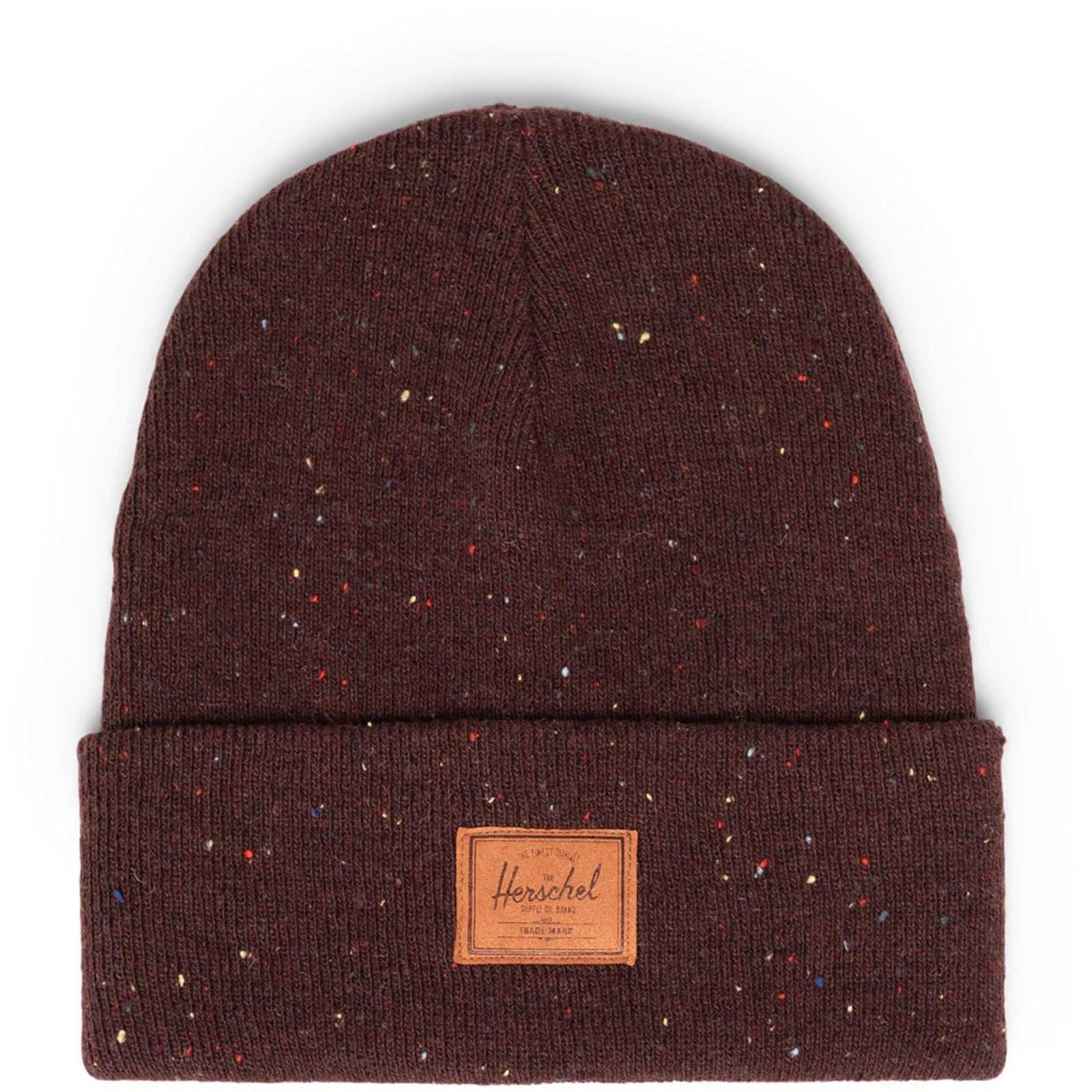 Herschel Bags Elmer Marled Beanie Unisex Adults Brown Beanie Hat - One Size