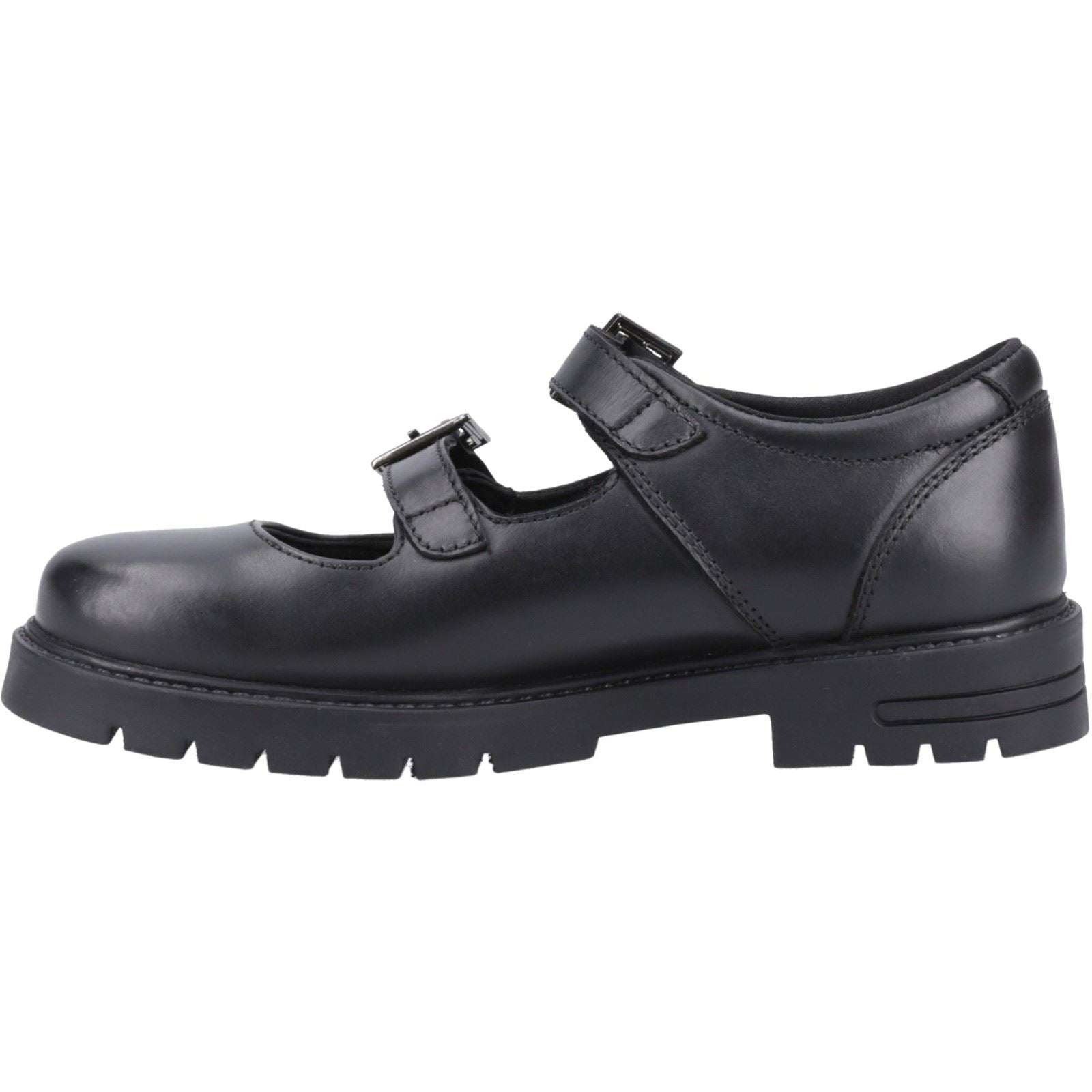 Hush Puppies Ella Senior Leather Girls's Black Shoes