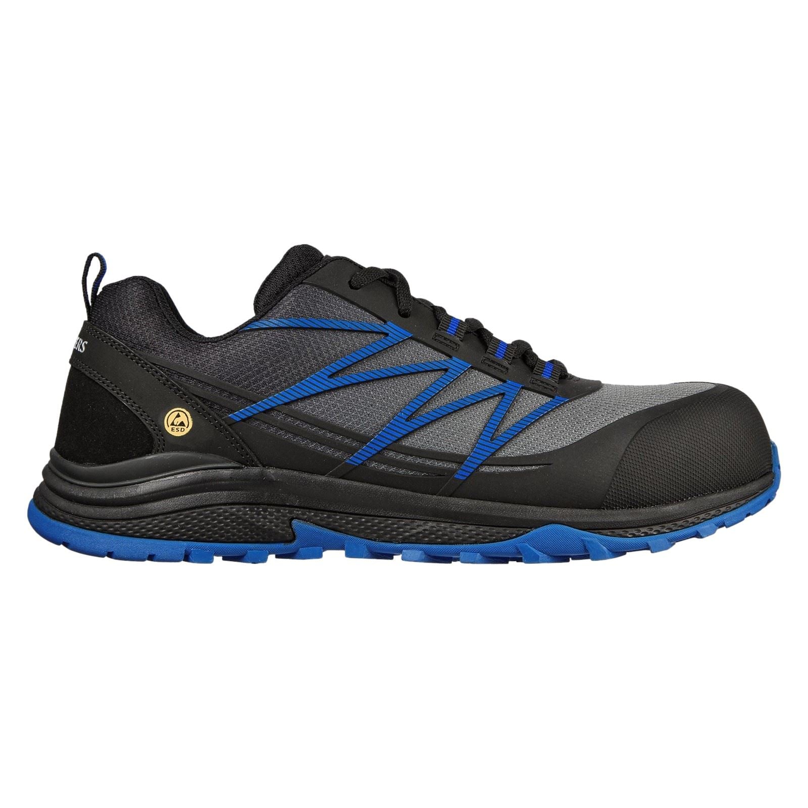 Skechers Workwear Puxal Textile Men's Black/Blue Safety Sneakers