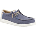 HEYDUDE Wally Coastline Canvas Men's Navy Boat Shoes