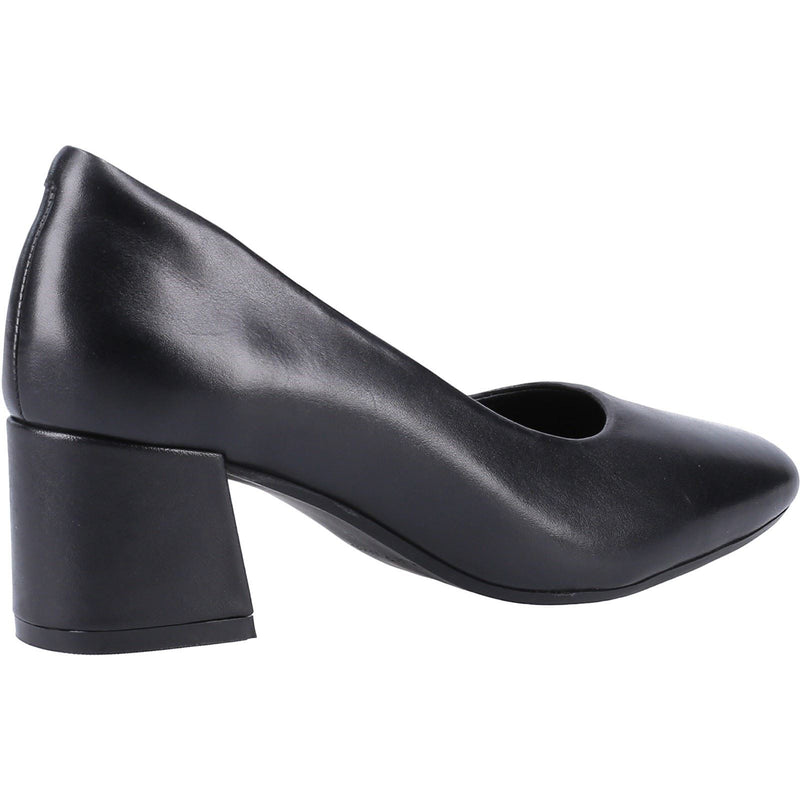 Hush Puppies Alicia Court Shoe Leather Women's Black Heels