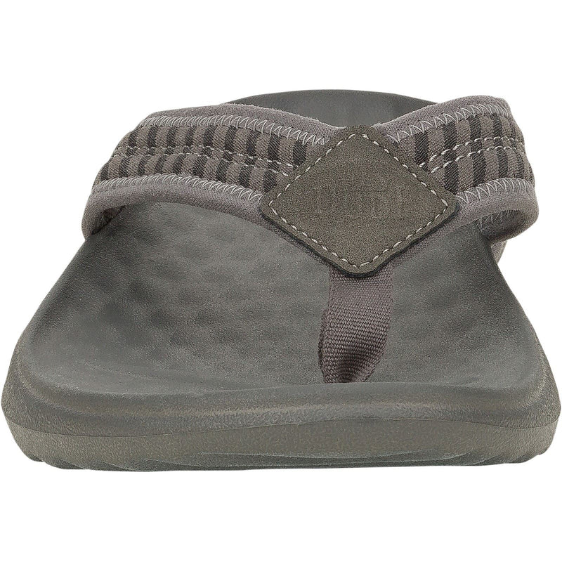 HEYDUDE Myers Flip Nu Prep Cotton Blend Men's Black/Granite Grey Flip Flops