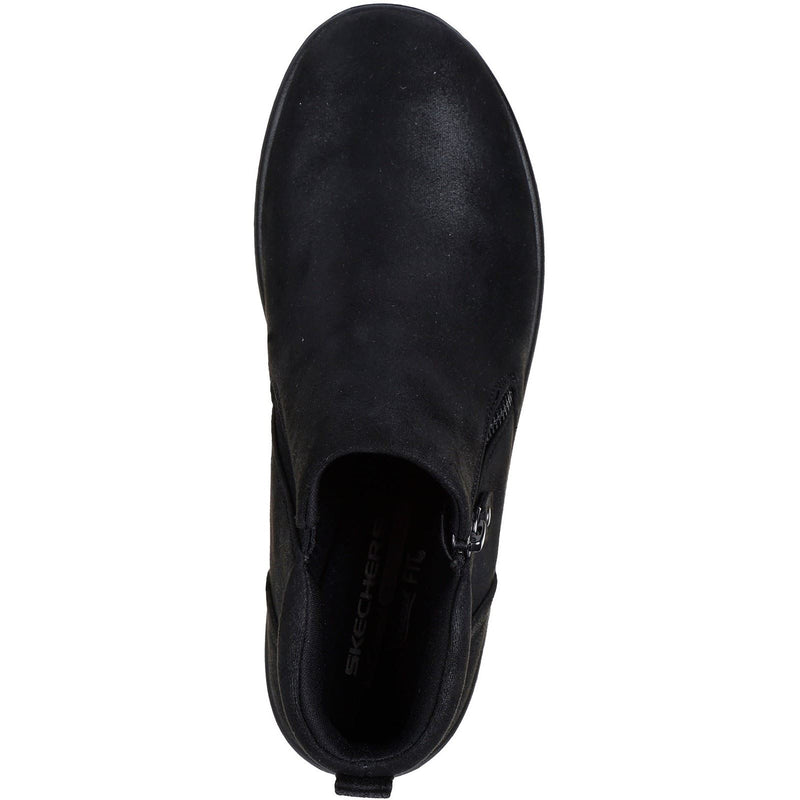 Skechers Lovely Vibe Fall In Bloom Textile Women's Black Winter Ankle Boots