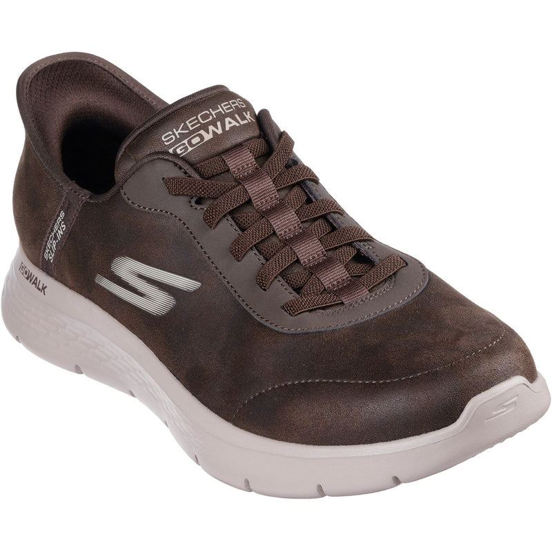 Skechers GO WALK Flex Smooth Motion Textile Men's Brown Sneakers